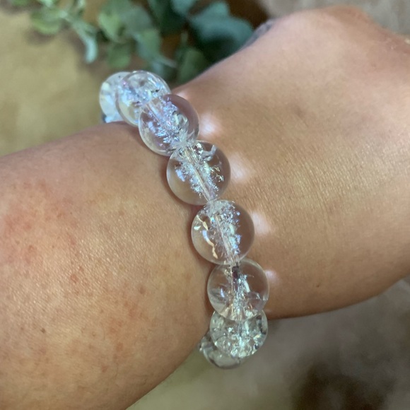 Crackle Quartz Bracelet approximately 13mm - Picture 5 of 5